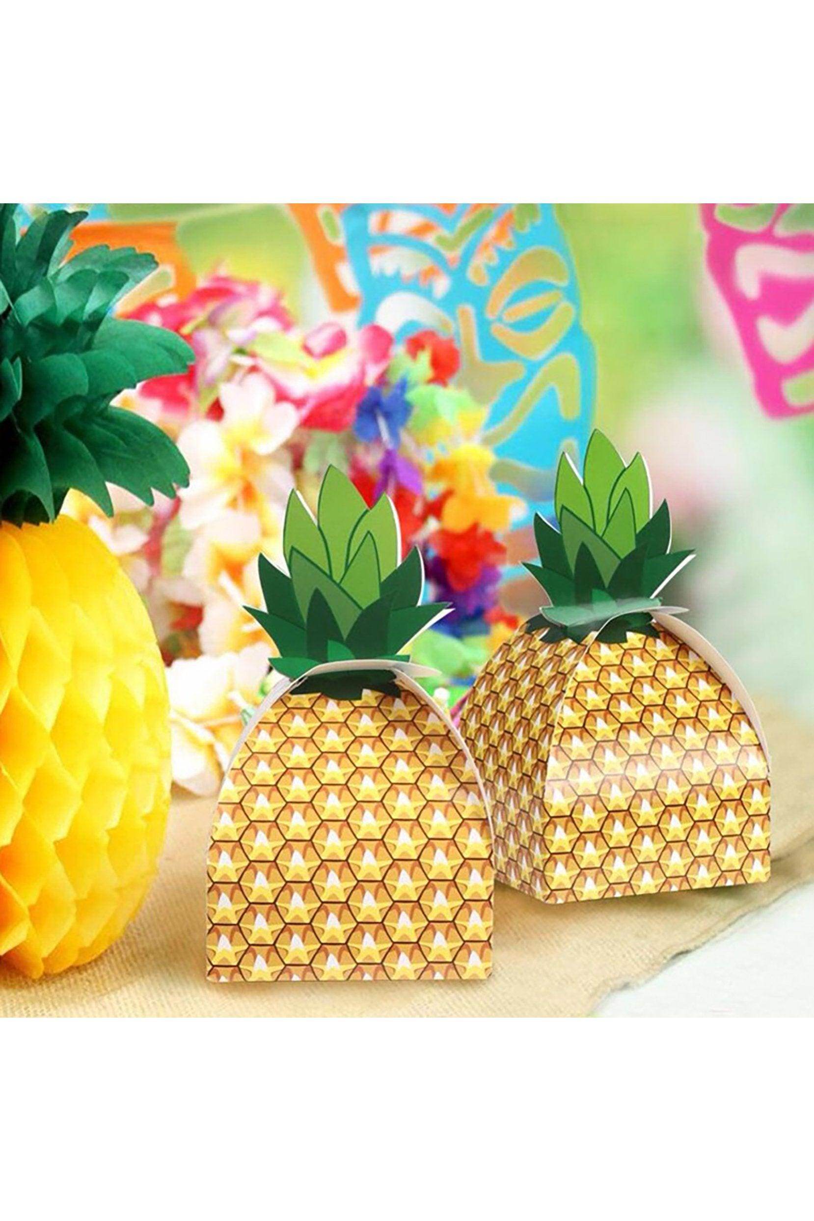 Pineapple Favor Box for Tropical Party CGF0241 (Set of 12 pcs) - COCOMELODY